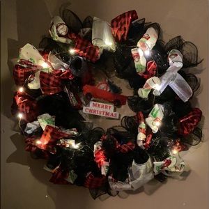 Handmade Red Truck Wreath